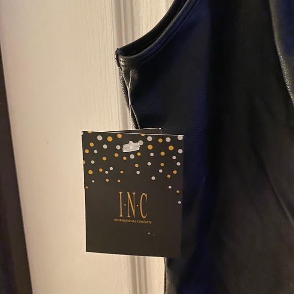 INC Faux Leather Bodysuit, - Picture 4 of 5